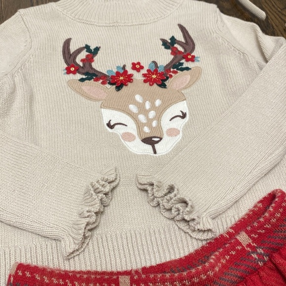 Cynthia Rowley Reindeer Matching Set size 5T - Picture 4 of 14